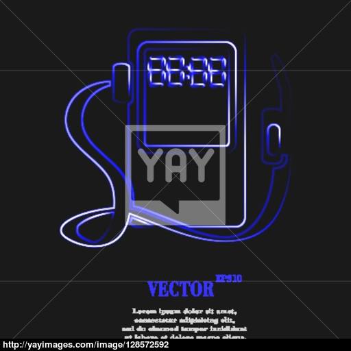 Gas, Fuel Station Icon Symbol Flat Modern Web Design With Long