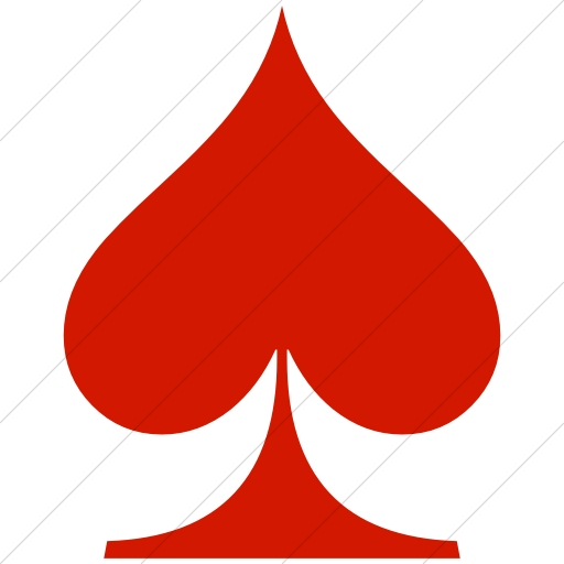 Simple Red Classica Black Spade Suit Icon