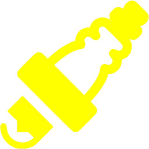 Yellow Spark Plug Icon