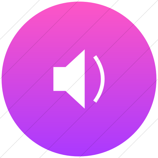 Flat Circle White On Ios Pink Gradient Classica Speaker