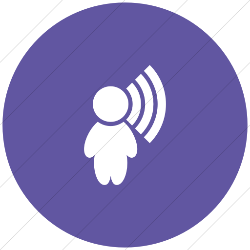 Flat Circle White On Purple Raphael Speaker Icon