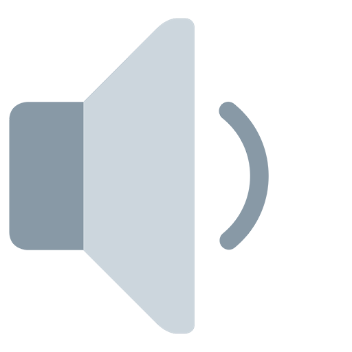 Speaker With One Sound Wave Emoji For Facebook, Email Sms Id