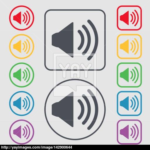 Speaker Volume Sign Icon Sound Symbol Symbols On The Round