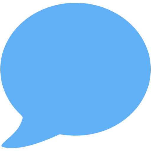Tropical Blue Speech Bubble Icon