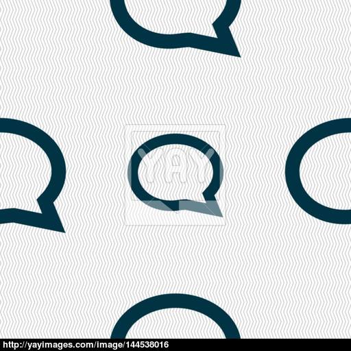 Speech Bubble Icons Think Cloud Symbols Seamless Abstract