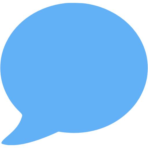 Tropical Blue Speech Bubble Icon