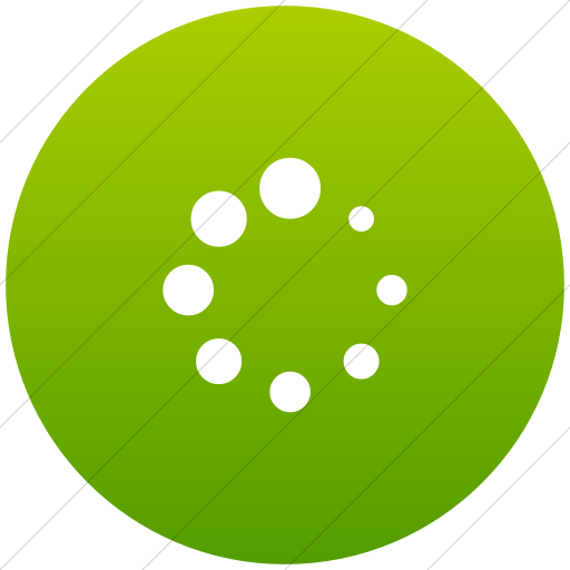 Flat Circle White On Green Gradient Bootstrap Font