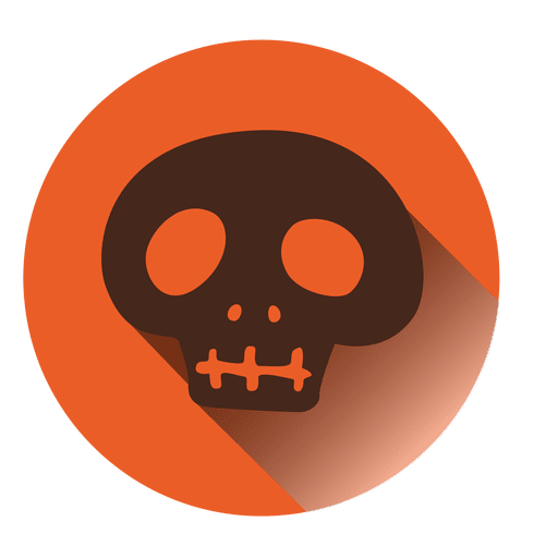 Spooky Skull Round Icon