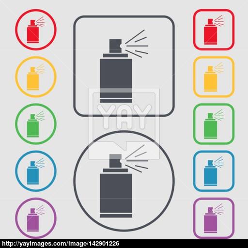 Graffiti Spray Can Sign Icon Aerosol Paint Symbol Symbols