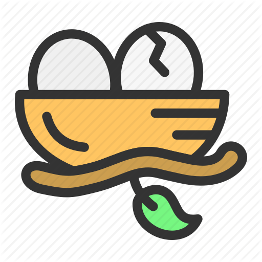 Easter, Egg, Nest, Spring Icon