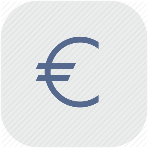 Cash, Euro, Gray, Money, Rounded, Square Icon