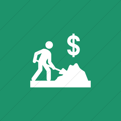 Flat Square White On Aqua Iconathon Cash For Work Icon
