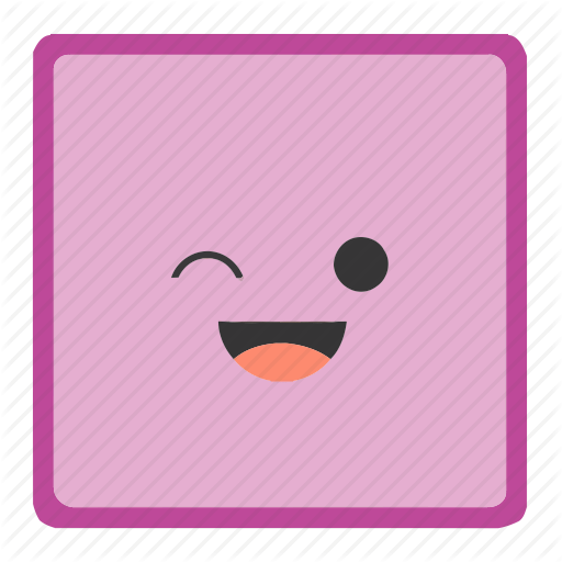 Emoji, Emoticons, Face, Shapes, Smiley, Square, Wink Icon