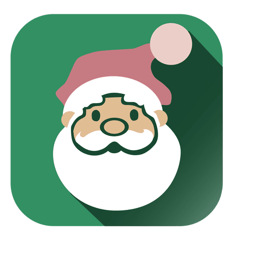 Santa Face Square Icon