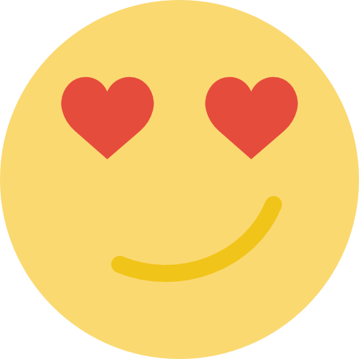 In Love, Smiling, Smile, Emoticon, Square, Face, Rounded