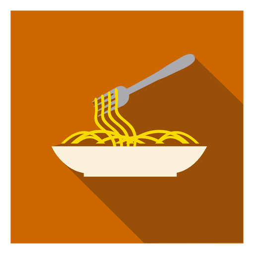 Noodles Plate Square Icon