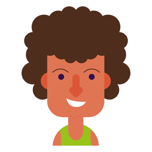 Square Face Grin Wavy Hair