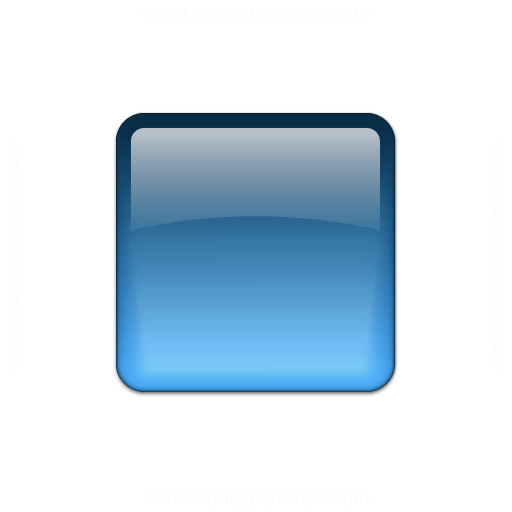 Iconexperience V Collection Bullet Square Glass Blue Icon