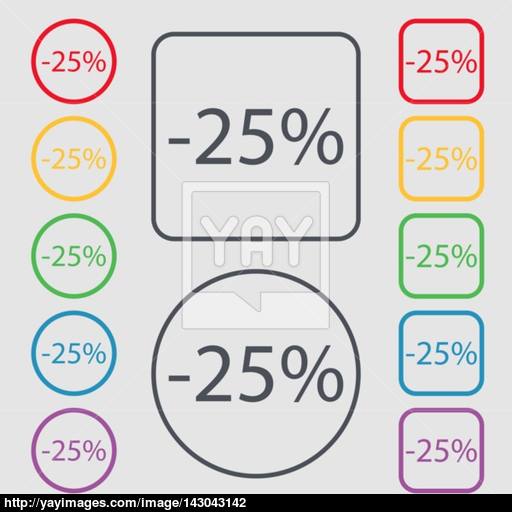 Percent Discount Sign Icon Sale Symbol Special Offer Label