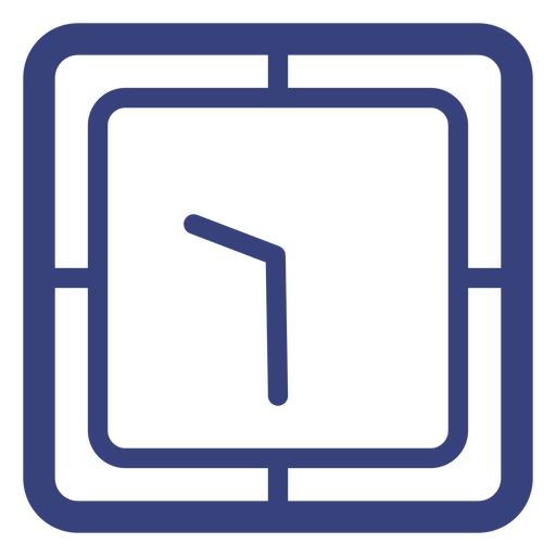 Square Clock Stroke Icon