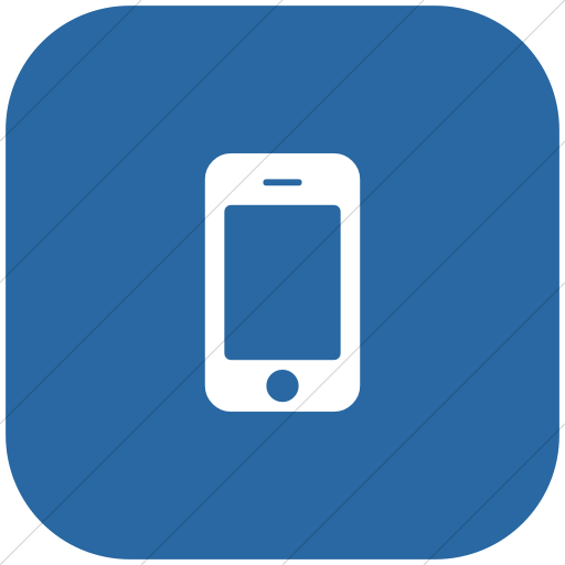 Flat Rounded Square White On Blue Bootstrap Font