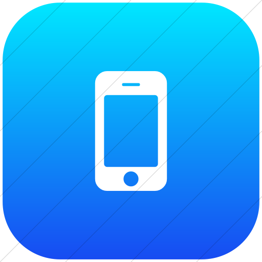 Flat Rounded Square White On Ios Blue Gradient