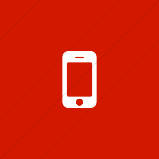 Flat Square White On Red Bootstrap Font Awesome Mobile