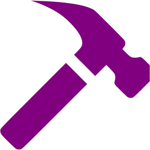 Purple Hammer Icon