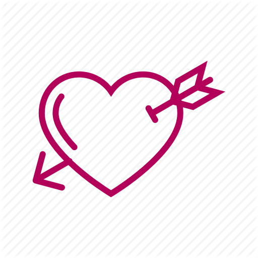 Arrow, Cupido, Heart, Love, Romantic, Valentine Icon