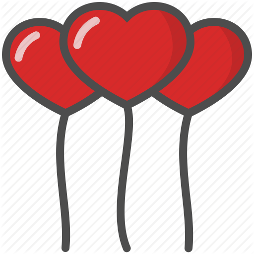 Balloons, Heart, Hearts, Love, Saint Valentine, Valentine's Day Icon