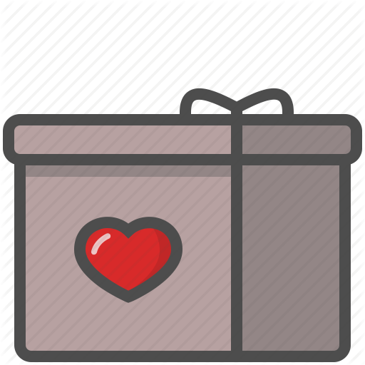 Box, Happy, Heart, Present, Saint Valentine, Valentine's Day Icon