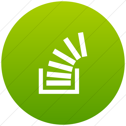 Flat Circle White On Green Gradient Social Media