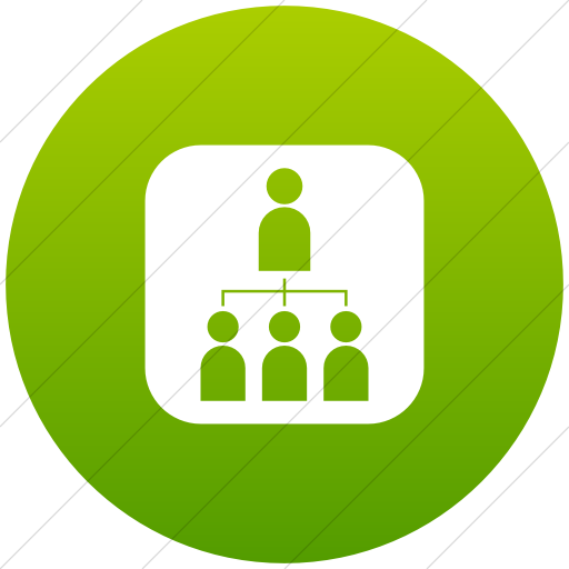 Flat Circle White On Green Gradient Ocha Humanitarians