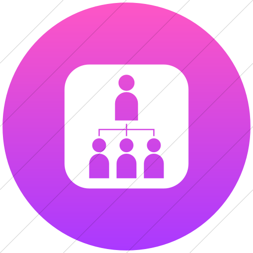 Flat Circle White On Ios Pink Gradient Ocha