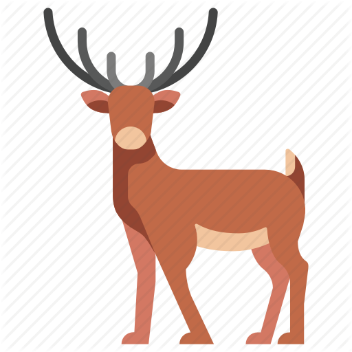Animal, Antler, Deer, Mammal, Reindeer, Stag, Wildlife Icon