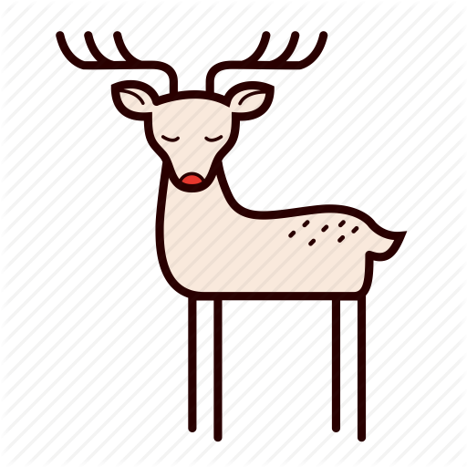 Cartoon, Deer, Reindeer, Rudolf, Stag Icon