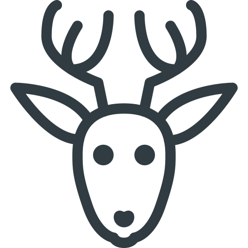 Rudolf, Deer, Christmas Icon Free Of Christmas Line