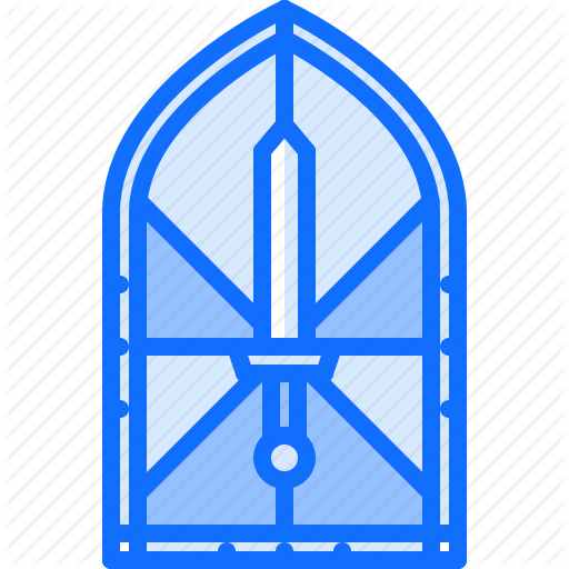 Fairy, Glass, Legend, Stained, Sword, Tale, Window Icon