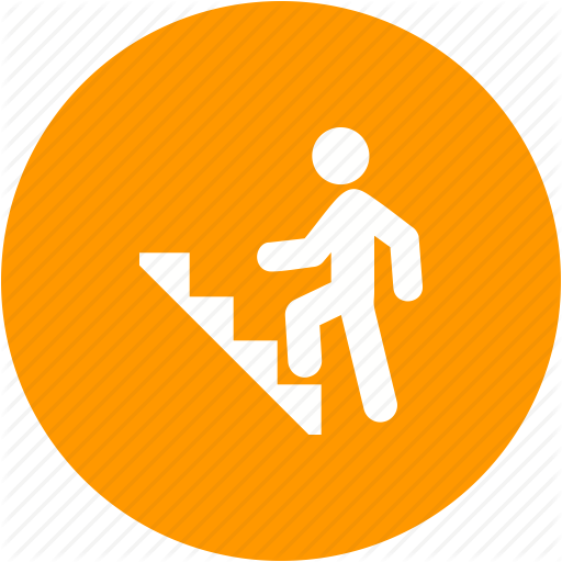 Climb, Climbing, Staircase, Stairs, Step, Success, Walking Icon