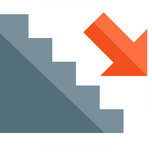 Iconexperience G Collection Stairs Down Icon
