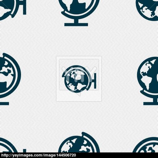 Globe Sign Icon World Map Geography Symbol Globes On Stand