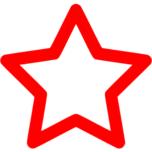 Red Outline Star Icon