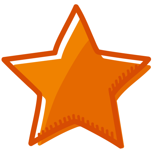 Orange Star Icon Free Icons Download