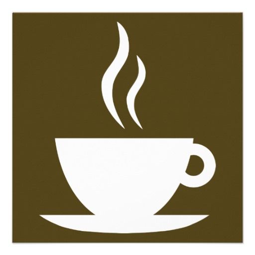 Coffee Cup Silhouette Invitation Coffee