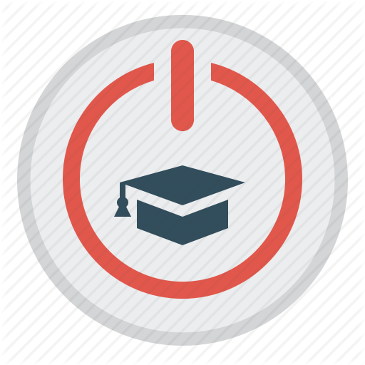Distance Education, E Learning, Start, Start Button, Student Cap Icon