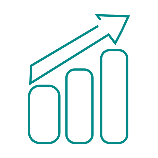 Blue Progress Bar Line Icon