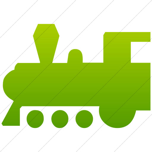 Simple Green Gradient Classica Steam Locomotive Icon