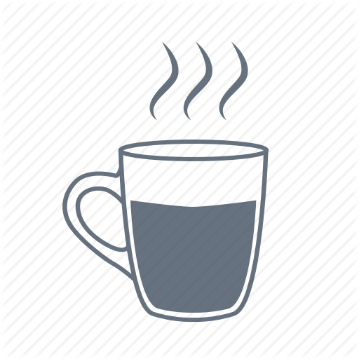 Coffee, Cup, Drink, Glass, Hot, Kitchen, Steam Icon