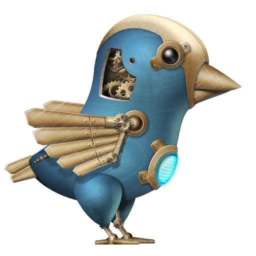 Steampunk Twitter Bird Icon