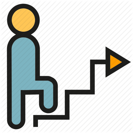 Graph, People, Stair, Step, Walk Icon